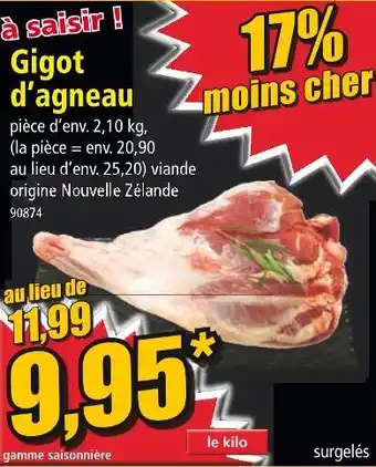 Norma Gigot d’agneau offre