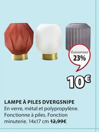 JYSK Lampe à piles dvergsnipe offre