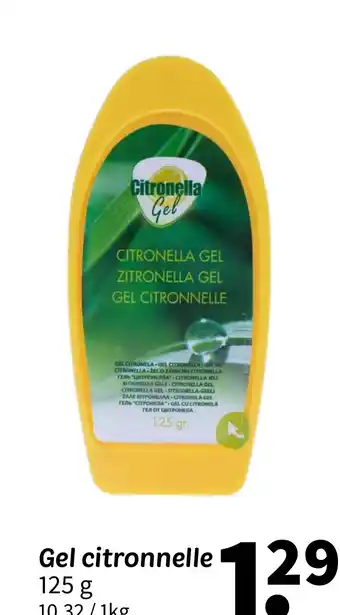 Wibra Gel citronnelle 125g offre