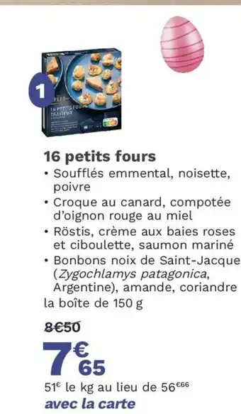 Picard 16 petits fours offre