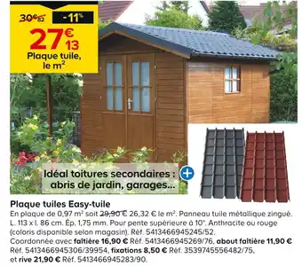 Plaque tuiles Easy-tuile