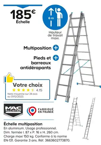 Castorama MAC ALLISTER Échelle multiposition offre