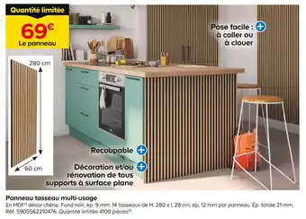Panneau tasseau multi-usage