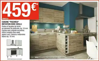 Brico Dépôt Cuisine "pachira" imitation bois vieilli offre