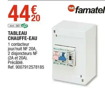 Brico Dépôt Tableau chauffe-eau offre