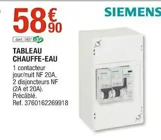 Brico Dépôt Tableau chauffe-eau offre
