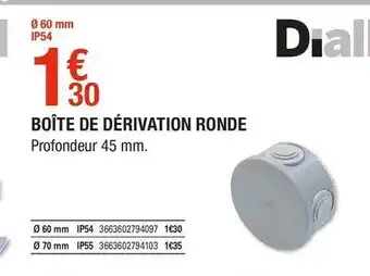 Boîte de dérivation ronde