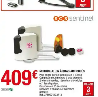 Brico Dépôt Motorisation à bras articulés offre