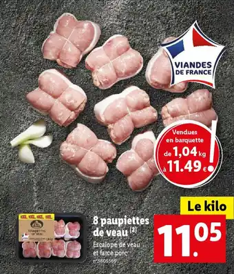 Lidl 8 paupiettes de veau (2) offre