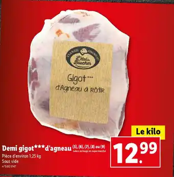 Lidl Demi gigot***d'agneau (5). (6), (7), (8) ou (9) offre