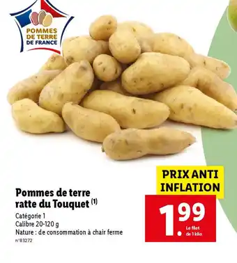 Lidl Pommes de terre ratte du Touquet offre