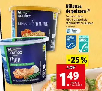 Lidl Rillettes de poisson (2) offre