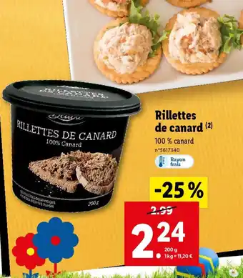 Lidl Rillettes de canard (2) offre