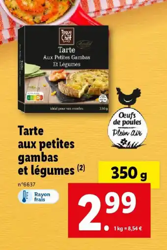 Lidl Tarte aux petites gambas et légumes (2) offre