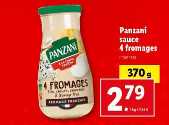 Lidl Panzani sauce 4 fromages offre