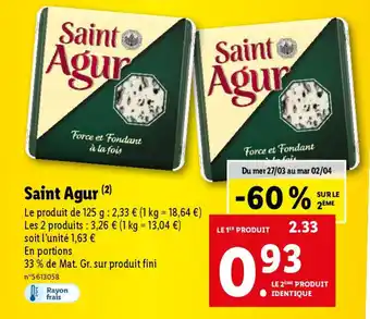 Lidl Saint Agur (2) offre