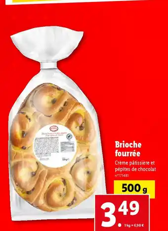 Lidl Brioche fourrée offre