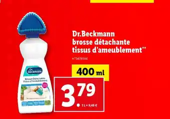 Lidl Dr.Beckmann brosse détachante tissus d'ameublement** offre