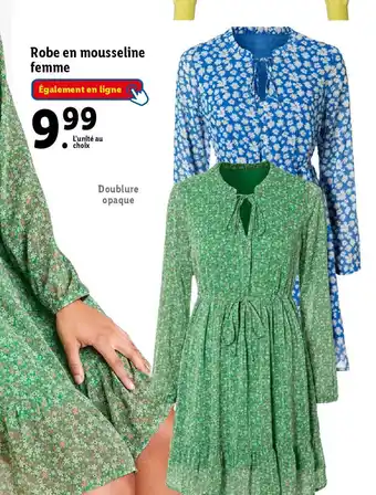 Lidl Robe en mousseline femme offre