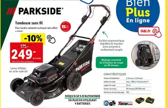 Lidl Tondeuse sans fil offre