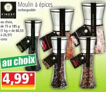 Norma Moulin à épices rechargeable offre