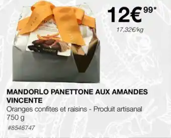 Costco MANDORLO PANETTONE AUX AMANDES VINCENTE offre