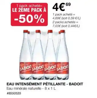 Costco EAU INTENSÉMENT PÉTILLANTE - BADOIT Eau minérale naturelle - 8x1 L #8550535 offre