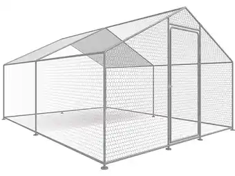 Bricomarché Enclos à poules 9 m² parc grillagé 3 x 3 x 2 M acier galvanisé offre