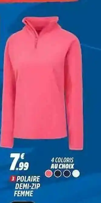 Polaire Demi-zip Femme