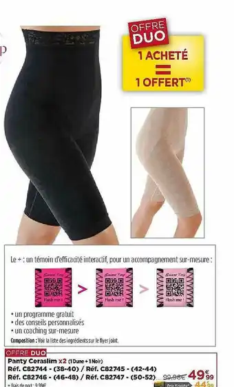 Teleshopping Panty Coraslim X2 1 Acheté = 1 Offert offre