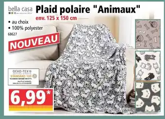 Norma Plaid polaire "animaux" offre
