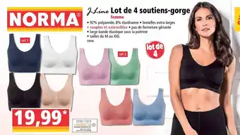 Lot de 4 soutiens-gorge
