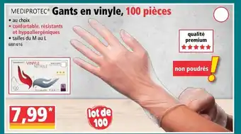 Norma Gants en vinyle offre