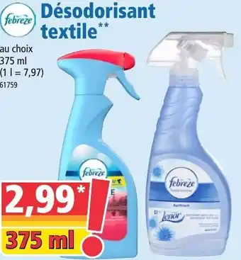 Norma Désodorisant textile offre