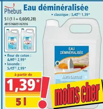 Norma Eau déminéralisée offre