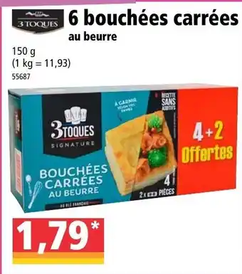 Norma 6 Bouchées carrées offre