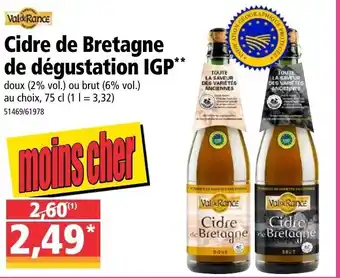 Norma Cidre de bretagne de dégustation IGP offre