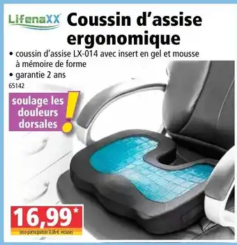 Norma Coussin d'assise ergonomique offre