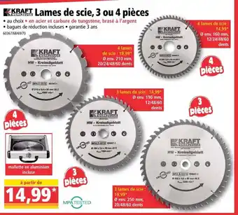 Norma Lames de scie, 3 ou 4 pièces offre