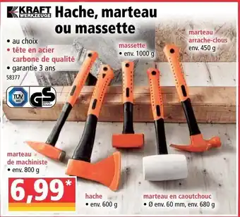 Norma Hache, marteau ou massette offre