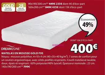 JYSK Matelas en mousse gold F95 offre