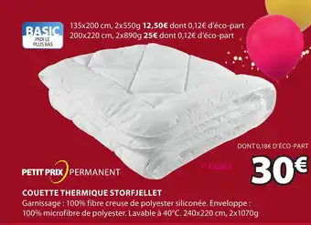JYSK Couette thermique storfjellet offre