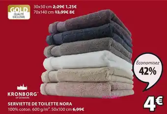 JYSK Serviette de toilette nora offre