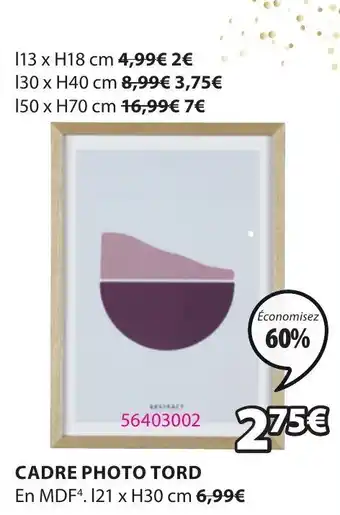 JYSK Cadre photo tord offre