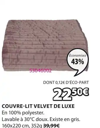 JYSK Couvre-lit velvet de luxe offre