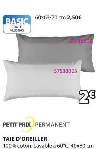 JYSK Taie d'oreiller offre
