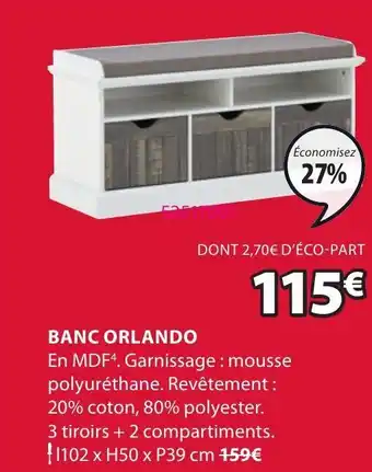 JYSK Banc orlando offre