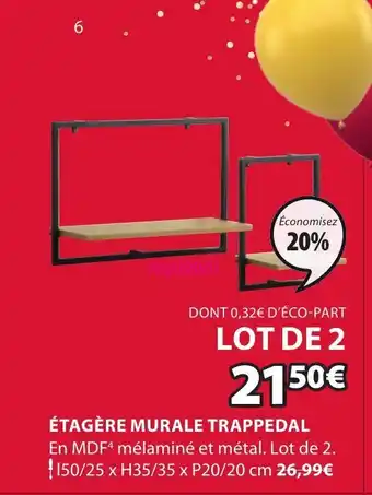 JYSK Étagère murale trappedal offre