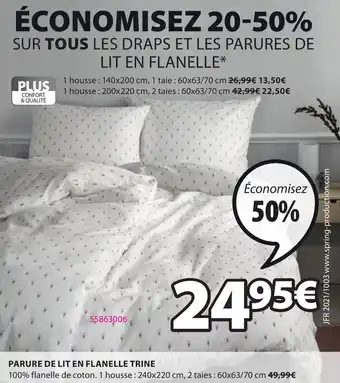 Parure de lit en flanelle trine