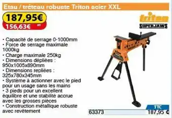 Etau / tréteau robuste Triton acier XXL